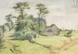 Paysage by Jeanne Guérard-Gonzalès, Aquarelle, sold Dec 2022