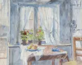 Intérieur à la fenêtre by Jeanne Guérard-Gonzalès, Aquarelle et rehauts de gouache, sold Dec 2022