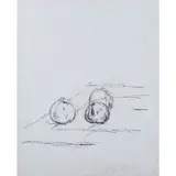 Trois Pommes - 1961 by Alberto Giacometti, Lithographie en noir sur Japon nacré, signée, sold Jun 2018