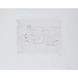 Reclining Figures on the Beach - 1975 by Henry Moore, Eau-Forte en noir, signée et numérotée 3/50 imprimée sur Japon nacré, sold Jun 2018