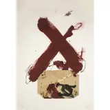 Sans titre- 1975 by Antoni Tàpies, Lithographie en couleurs, épreuve signée et justifiée "HC XX/XX" (100 exemplaires numéroté, sold Jun 2018