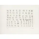 Sans titre - 1972 by Henri Michaux, Eau-forte en noir , signée et numérotée 19/60, sold Jun 2018