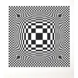 Noir et blanc - circa 1980 by Victor Vasarely, Sérigraphie en noir, signée et numérotée 173/250, sold Jun 2018