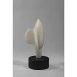 Aube blanche by Maria Papa Rostkowska, circa 1995, Marbre blanc cassé du Portugal reposant sur un socle en marbre noir, sold Jun 2018