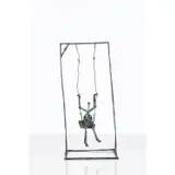 Balançoire bambou, femme seule by Louis Cane, 1990, Bronze à patine verte, sold Jun 2018