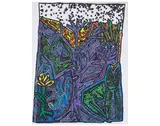 L'arbre bleu maigre à tête by Robert Combas, 1987, Acrylique sur toile marouflée sur toile, sold Jun 2018