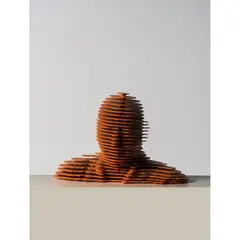 Blind sculpture head (Jean Nouvel) by Xavier Veilhan, 2009, Acier, aluminium et peinture époxy, sold Jun 2018
