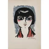 Parisienne - 1927 by Kees van Dongen, Lithographie en couleurs, signée dans la, sold Dec 2017