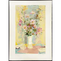 Fleurs by Le Pho, 1965, Lithographie en couleurs, épreuve d'artiste signée en français et vietnamien, sold Dec 2017