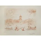L’Académie de Paris - 1971 by Salvador Dalí, Eau-forte imprimée en sépia sur Japon nacré,, sold Dec 2017