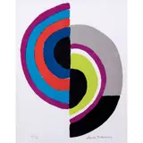 Petite composition - circa 1970 by Sonia Delaunay, Lithographie en couleurs, signée et numérotée 7/25, sold Dec 2017