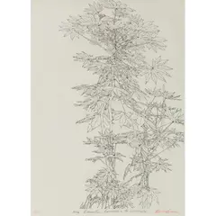 Feuillage - 1970 by Sam Szafran, Eau-forte en noir, annotée "essai" et signée au, sold Dec 2017