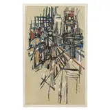 Projet de tapisserie - circa 1980 by Maria Helena Vieira da Silva, Lithographie en couleurs, signée et numérotée 103/200 en, sold Dec 2017