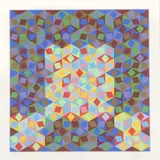 Losanges multicolores - circa 198à by Victor Vasarely, Sérigraphie en couleurs, signée et numérotée 17/250, sold Dec 2017
