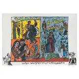 La Fiesta Latina - 1999 by Robert Combas, Lithographie en couleurs, signée, datée 99 et dédicacée, sold Dec 2017