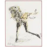 Poule de profil - 1977 by César Baldaccini dit César, Sérigraphie en couleeurs, signée et datée dans la planche, contresignée par l'artiste, sold Dec 2017