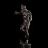 le charmeur de serpent by Arthur Bourgeois, Bronze patine brune : hauteur 57 cm, sold Nov 2017