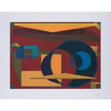 Pradorama - 1991 by Al Held, Lithographie en couleurs, signée, datée " 91" et numérotée 15/75, sold Nov 2017