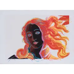 Details of Renaissance Paintings (Sandro Botticelli, Birth of Venus, 1482) - 1984 by Andy Warhol, Sérigraphie en couleurs sur Arches Aquarelle, signée et numérotée 3/70, sold Nov 2017