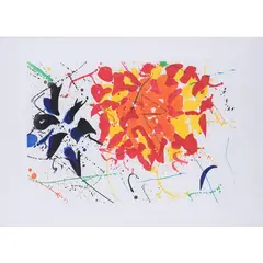 SFE-80 - 1992 by Sam Francis, Eau-forte, aquatinte, et pointe-sèche, en couleurs, signée et numérotée 35/75, sold Nov 2017