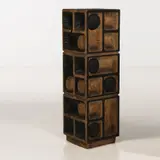 Totem bicolore by Momcilo Milovanovic, Bois et bois noirci, sold Jun 2017
