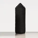 Sculpture avec pyramide by Momcilo Milovanovic, Bois noirci, sold Jun 2017