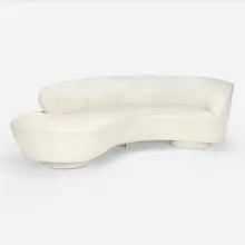 Cloud sofa, model 4891 J by Vladimir Kagan, c. 1980, leather, acrylic, sold May 2023