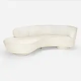 Cloud sofa, model 4891 J by Vladimir Kagan, c. 1980, leather, acrylic, sold May 2023