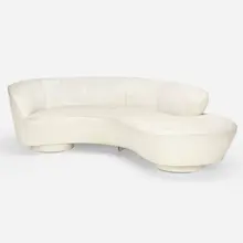 Cloud sofa, model 4891 J by Vladimir Kagan, c. 1980, leather, acrylic, sold May 2023