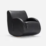 Rock Star rocking chair by Vladimir Kagan, 1997, leather, sold May 2023