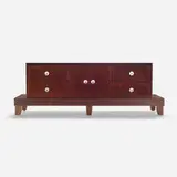 Pallette cabinet by Wendell Castle Collection, 2006, lacquered burlwood, brushed steel, sold May 2023