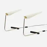 Sarus table lamps model 113, pair by David Weeks, 2021, powder-coated aluminum and steel, chrome-plated steel, sold May 2023