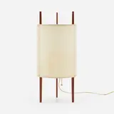 Table lamp by Isamu Noguchi, 1947, fiberglass-reinforced polyvinyl, cherry, sold May 2023