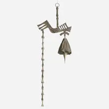 Wind bell by Paolo Soleri, c. 1975, patinated bronze, sold May 2023