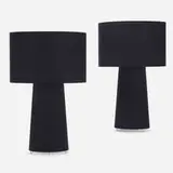 Big Shadow table lamps, pair by Marcel Wanders, 1998, linen, sold May 2023