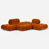 Camaleonda modular seating by Mario Bellini, 1971, velvet upholstery, aluminum, plastic, sold May 2023
