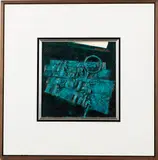 Blue Abstract by Kazuo Wakabayashi, Oil on Board, offered Jun 2021