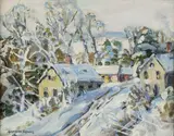 The Edge of Town by George Gardner Symons, Oil on Board, offered Mar 2021