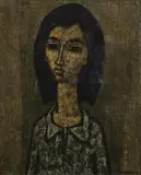 Portrait of a Woman by Enrico Campagnola, Oil on Canvas, offered Mar 2021