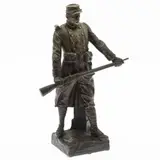 A la Frontiere Vers by Émile Joseph Nestor Carlier, 1900, Bronze, offered Mar 2021