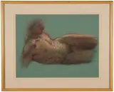 Male Nude by Mary Kosowski, Pastel on color paper, offered May 2022