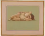 Female Nude by Mary Kosowski, Pastel on color paper, offered May 2022