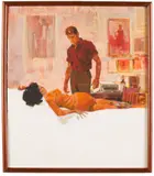 Female Figure on Bed by James Meese, Oil on board, offered May 2022