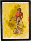 Western Pulp Theme by James Meese, Oil on board, offered May 2022