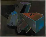 Bremen Bunker (Debris in underground bunker used for heat and light) by Don Primiano, Oil on canvas, offered May 2022