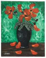 Still life by Joseph Barr, Acrylic on canvas. 1996, offered May 2022