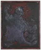 Self Portrait of Rage by Sapien, Acrylic on panel with painted artist, offered May 2022