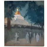 Massachusetts State House by Yoshio Markino, 1925, Watercolor on artist board, offered Feb 2022