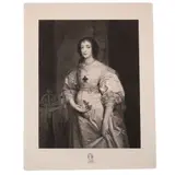 Henrietta Maria (as queen) by Johann Leonhard Raab, Engraving with etching, offered Feb 2022