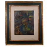 Untitled by Molla Archer Moss, Pastel stick and wax relief on paper, offered Feb 2022